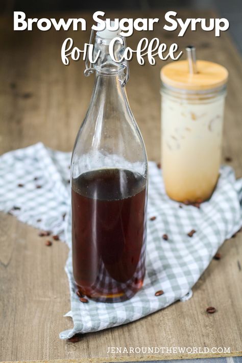 This Brown Sugar syrup is a simple syrup that is the perfect addition when making specialty coffee drinks, cocktails, and boba or milk tea at home!

It uses just two simple ingredients and made on the stovetop. It's the perfect way to add a sweet, rich flavor to your drinks. If you visit your local coffee shop and ask for a Brown Sugar Shaken Latte, this delicious brown sugar syrup is what they will use. Brown Sugar Coffee Syrup Recipe, Brown Sugar Syrup For Coffee, Brown Sugar Coffee Syrup, Syrup For Coffee, Homemade Coffee Syrup, Brown Sugar Simple Syrup, Specialty Coffee Drinks, Coffee Syrups, Make Brown Sugar