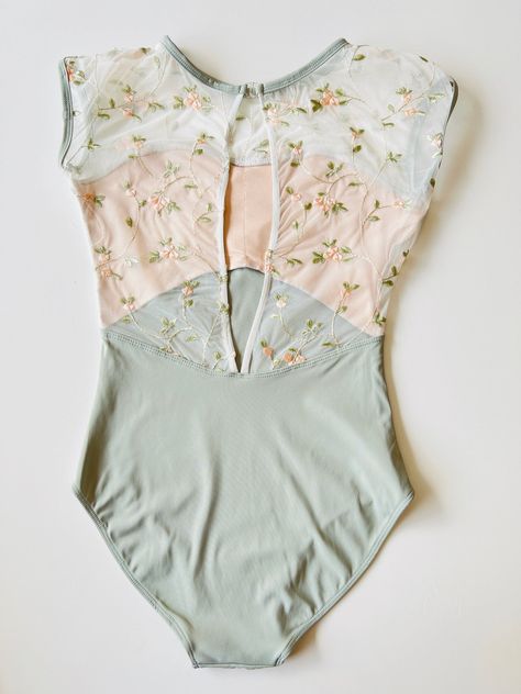 Childrens Leotards, Ballet Attire, Leotard Outfit, Dance Workout Routine, Ballet Wear, Solo Costume, Embroidered Rose, Ballet Clothes, Dancing Aesthetic