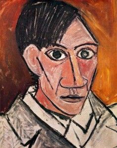 Self-Portrait-Pablo-Picasso-1907 Picasso Self Portrait, Picasso Still Life, Famous Self Portraits, Picasso Cubism, Oil Painting Materials, Picasso Portraits, Art Picasso, Pablo Picasso Paintings, Funny Paintings