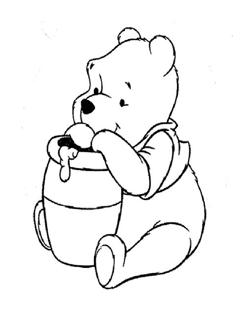 Dibujos para pintar Winnie The Pooh – Dibujos para colorear Winnie The Pooh Coloring Pages, Pooh Coloring Pages, Winnie The Pooh Drawing, Cute Winnie The Pooh, Images Disney, Drawing Hair, Bear Coloring Pages, Free Coloring Sheets, Disney Art Drawings