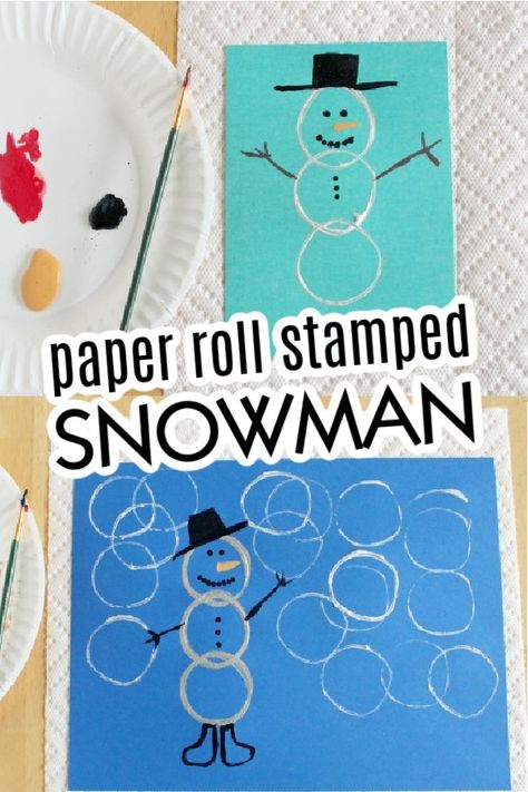 Christmas Crafts Paper Roll, Paper Towel Snowman, Toilet Paper Roll Snowman, Toilet Paper Roll Snowmen, Toilet Paper Roll Art Christmas, Paper Roll Crafts For Kids, Paper Towel Roll Crafts Christmas, Toilet Paper Roll Winter Crafts, Tp Roll Christmas Crafts