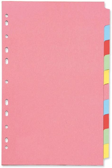 A4 multi-coloured tabbed dividers, enabling you to colour code your documents as you wish. Fits standard A4 ring binders and lever arch files. Subject Dividers, Binder Divider, Tabbed Dividers, Lever Arch Files, Samsung Notes, Binder Dividers, Ring Binders, Bullet Journal Notebook, Filing System