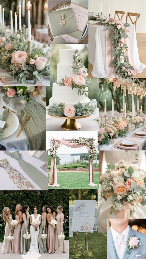 Sage Green Wedding, Green Wedding, Dusty Rose, Garden Wedding, Sage Green, Blush Pink, Green, Pink