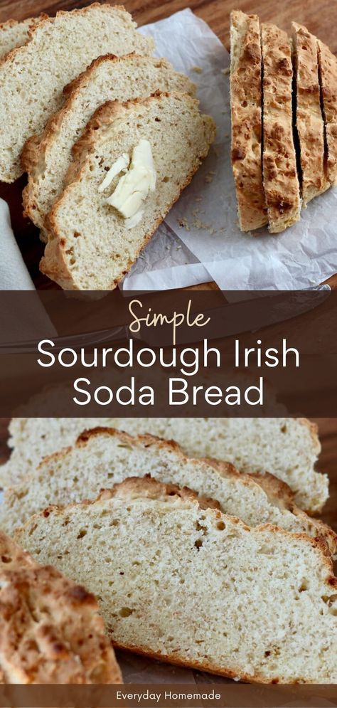 Sour Milk Recipes, Homemade Sourdough Bread Recipes, Sourdough Starter Discard, Simple Sourdough, Sourdough Biscuits, Irish Bread, Soda Bread Recipe, Buttermilk Substitute, Irish Soda Bread Recipe