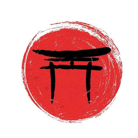 Vector signo de la puerta de japón. puer... | Premium Vector #Freepik #vector #torii #arte-japones #bandera-japon #logo-japones Sun Background, Gate Signs, Spiritual Images, About Japan, Torii Gate, Red Sun, Grunge Style, Fashion Logo, Vector Photo