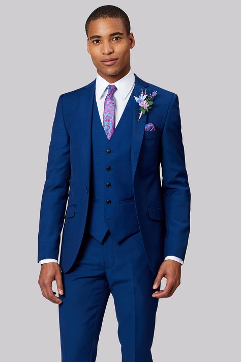 Blue Suit Summer Wedding, Bright Blue Suit, Groom Blue Suit, Teal Suit, Casual Groom Attire, Navy Suit Wedding, Blue Tux, Pink Tuxedo, Lounge Suit