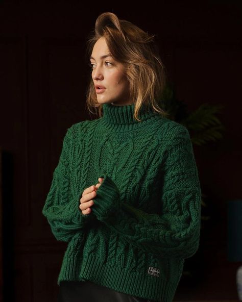 Shop the look on ModeSens! Superdry Women's Vintage High Neck Cable Knit Jumper Green / Pine Green - Size: 10. Something to suit every wardrobe ✨ #checkmodesensbeforeyoubuy #findwithmodesens #holidaystyle #sweater #superdry Dark Green Cable Knit Sweater, Green Cable Knit Sweater, Superdry Women, Cable Knit Jumper, Pine Green, Shop The Look, Green Sweater, Knit Jumper, Holiday Fashion