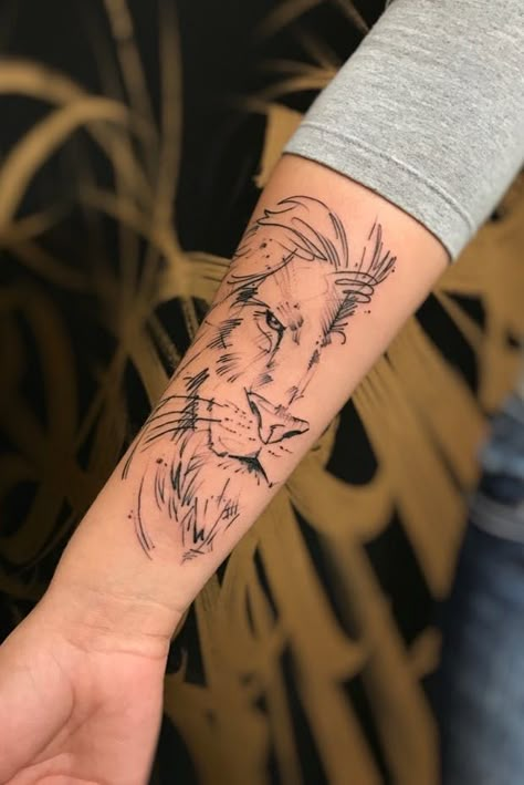 Body Tattoo Design, Tier Tattoo, Lion Head Tattoos, Leo Tattoos, Lion Tattoo Design, Cat Tattoos, Tiny Tattoo, Tattoo Feminina, Wolf Tattoos