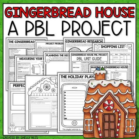 Project Based Learning Elementary, Project Based Learning Kindergarten, Mess Design, Christmas Writing Prompts, Project Based Learning Math, Gingerbread Unit, Pbl Projects, Real Life Math, Infant Lesson Plans