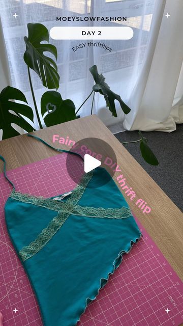 Moey slow fashion on Instagram: "Day 2 of 30 days of EASY thrift flips ♻️ DIY an old vest into a fairy core, y2k top with me✨🪡  I think I took “easy” too literally for this one🤣 this thriftflip requires no brain work whatsoever and not too much sewing! Great if you’re a beginner wanting to warm up on your sewing machine, or if you just feel like making something cute that requires little effort - i especially enjoy hand sewing sparkly sequins and beads onto clothing lately as I find it so therapeutic, give it a try if you’re looking for an activity that will help you wind down🧘🏼‍♀️💤   If you’re interested in learning how to sew from the beginning, join my online short course via my website! ♻️Beginners guide to upcycling clothing through sewing♻️  #sewing #sewsewsew #sew #sewingtutori Thrift Flip Clothes Diy Easy, No Sew Thrift Flip, Diy Y2k Top, Thrift Flip Clothes Diy, Diy Y2k, Thrift Flip Clothes, Diy Thrift Flip, Recycling Clothes, Upcycling Clothing