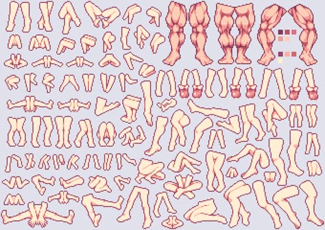 Leg and feet references Pixel Art Body Reference, Nail Bat, How To Pixel Art, Pixel Sprites, Image Pixel Art, Character Sprite, Piskel Art, Pixel Characters, Pixel Animation