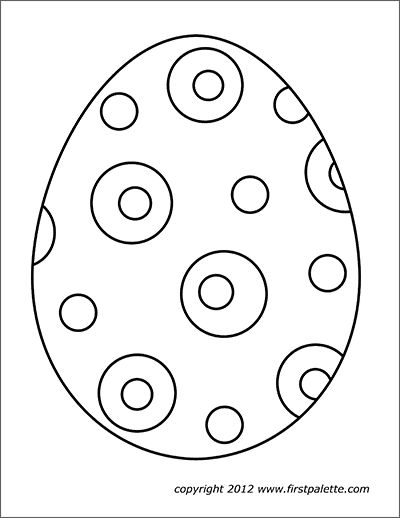 Easter Eggs | Free Printable Templates & Coloring Pages | FirstPalette.com Easter Eggs Printable, Easter Egg Printable, Easter Egg Template, Egg Template, Easter Craft Projects, Easter Egg Coloring Pages, Easter Templates, Easter Preschool, Easter Coloring