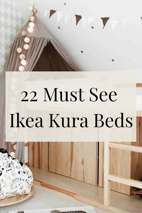 Elevate the style of your Ikea Kura bed with these 22 simple techniques. Transform your child's bedroom into a whimsical haven with these creative ideas. Introduce a touch of jazz and add a sprinkle of magic to their space effortlessly. Discover easy ways to enhance the look and feel of their room in no time! Ikea Kura Two Beds, Ikea Kura Bed Storage Under, Ikea Kira Bed, Under Bed Reading Nook, Kura Under Bed Ideas, Kura Bed Decor, Two Kura Beds, Ikea Kids Bed Kura, Kidsroom Ikea