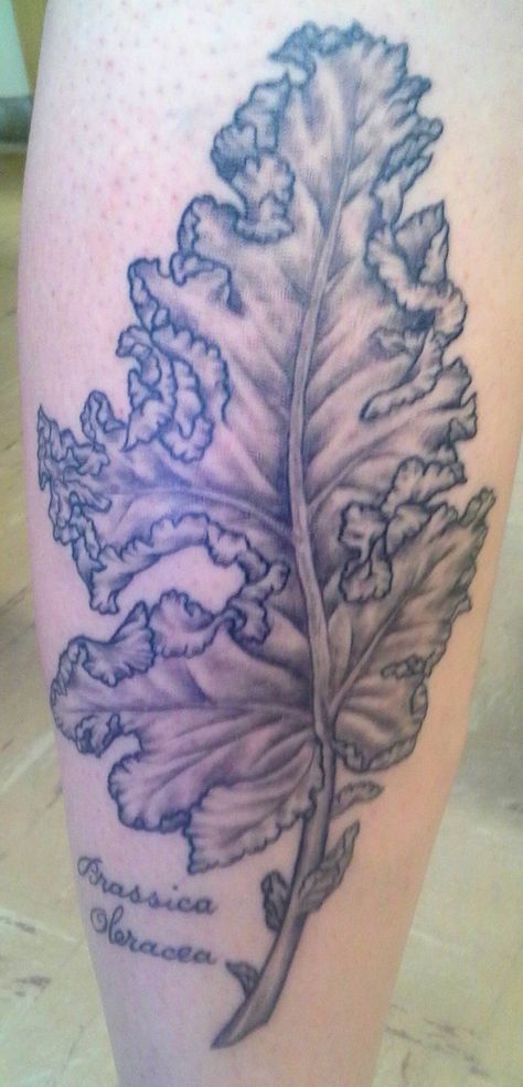 Kale tattoo Kale Tattoo, Tattoo Beautiful, Gorgeous Tattoos, Tattoo Inspo, Tattoo Idea, Tattoos And Piercings, Kale, Watercolor Tattoo, Flower Tattoo