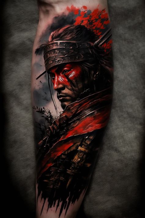 Japanese Realism, Western Tattoo Ideas, Individual Tattoo, Tattooing Inks, Samurai Tattoo Sleeve, Western Tattoo, Gladiator Tattoo, Persian Tattoo, Colored Tattoo Design