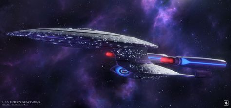 USS Enterprise NCC-1701-D by Jetfreak-7 on @DeviantArt Uss Titan, Uss Enterprise D, Starfleet Academy, Star Trek Generations, Ncc 1701, Uss Enterprise Ncc 1701, Star Trek Poster, Star Trek Picard, Starfleet Ships