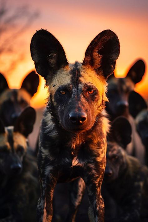 Painted Dogs African, African Wild Dog Photography, African Wild Dog Art, African Painted Dog, Hyena Tattoo, African Hunting Dog, Painted Dogs, Wildlife Facts, Land Animals