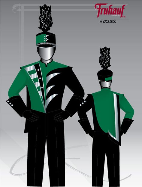 Band Uniforms Design, School Band Uniform, Marching Band Uniforms Design, Drum Major Uniforms, Vintage Marching Band Uniforms, Front Ensemble Marching Band, Marching Band Uniforms, High School Marching Band, Band Uniforms