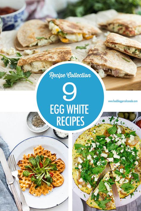 Simply Egg Whites - 9 Recipes | Food Bloggers of Canada  9 Egg White Recipes - lightened up egg white recipes perfect for breakfast, lunch AND dinner!  #sponsored #simplyeggwhites #eggwhiterecipes #recipe Egg White Lunch Ideas, White Recipes, Egg White Recipes, Breakfast Pie, Blogger Photos, Food Carving, Ideas Food, Most Popular Recipes, Egg White