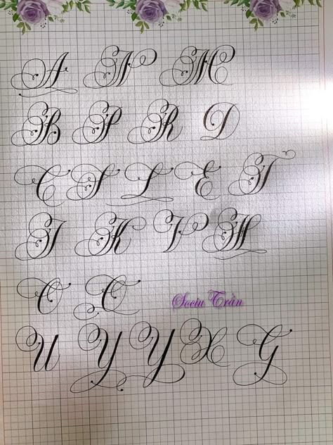 Flourishing Calligraphy Alphabet, Flourished Calligraphy Alphabet, Old English Calligraphy, Cursive Letters Fancy, Pretty Calligraphy, Calligraphy Cursive, Calligraphy Writing Styles, Calligraphy Letters Alphabet, Calligraphy Fonts Alphabet