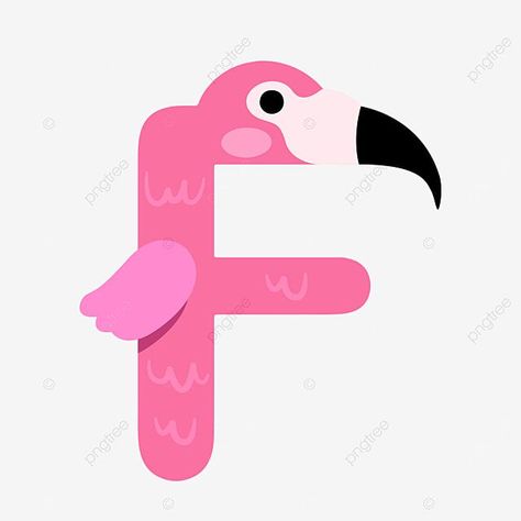 Letter A Clipart, Alphabet With Animals, Cartoon Alphabet, Alphabet Crafts Preschool, Animals Alphabet, Alphabet Drawing, Vector Alphabet, Animal Theme Birthday, Cute Flamingo