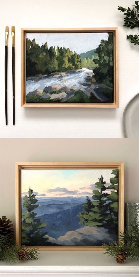 Art for those who seek adventure in the everyday #landscape #wallart #homedecor #mountainpainting #riverpainting #smokymountains #pnw Pnw Abstract Art, Loose Landscape Painting, Acrylic Mountain Painting, Abstract Mountain Art, Pnw Art, Home Decor Wallpaper, Seek Adventure, Wallpaper Fabric, Decor Wallpaper