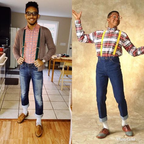 Decades Day Boys, Decades Day Outfits For Boys, Steve Urkel Costume, 80s Dress Up Day, Decade Outfits, Decades Outfits, Decades Day Outfits, 80s Dress Up, Decades Day