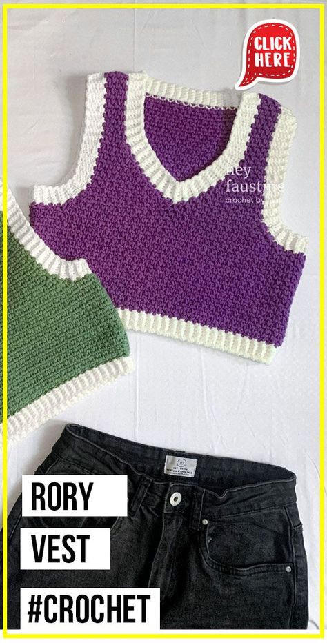 crochet Rory Vest easy pattern Crochet Crop Vest Pattern Free, Sweater Vest Crochet Pattern Free, Vest Crochet Pattern Free, Crochet Sweater Vest Pattern Free, Crochet Vest Pattern Free Woman, Crochet Cropped Vest, Crochet Sweater Vest Pattern, Easy Crochet Vest, Crochet Lace Vest