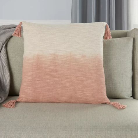 Highland Dunes Diedrich Cotton Ombre Throw Pillow & Reviews | Wayfair Blush Throw Pillow, Nourison Rugs, Life Styles, Jute Fabric, Flower Throw Pillows, Stripe Throw Pillow, Novelty Lighting, Patterned Throw Pillows, Cotton Throw Pillow