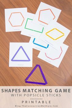 Educational activities for kids can be fun when you have a shapes matching game like this one! FREE printables! #prek #education (repinned by Super Simple Songs) Shapes Matching, Shape Matching Game, Teaching Shapes, Shape Games, Shapes Preschool, 2d Shapes, Shapes Activities, Educational Activities For Kids, Shape Matching