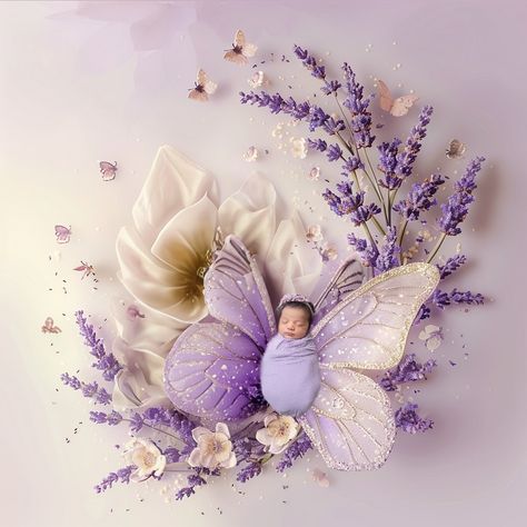 A newborn is like a butterfly just emerged, delicate and full of promise, ready to spread wings and explore the world💜 #NewbornPhotography #BabyPhotography #NewbornShoot #NewbornSession #NewbornPortrait #BabyLove #TinyMiracle #BundleOfJoy #NewbornLife #BabyPhotoshoot #NewbornMoments #PreciousBaby #NewbornArt #NewbornMagic #SleepingBaby #BabyBliss #NewbornSmiles #AdorableBaby #NewbornModel #BabyPhotographer #miaminewbornphotographer #_damarisphotography_ #_damarisphotographyllc_ #miaminewbornp... Butterfly Themed Newborn Photoshoot, Butterfly Newborn Photoshoot, Butterfly Baby Photoshoot, Newborn Photoshoot Theme, Pregnancy Announcement Photoshoot, Newborn Art, Baby Birthday Themes, Baby Pictures Newborn, Disney Baby Shower