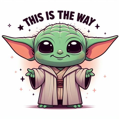 Baby Yoda Dibujo, Grogu Drawing, Baby Yoda Tattoo, Baby Yoda Drawing, Starwars Grogu, Baby Toda, Yoda Canvas, Yoda Clipart, Star Wars Christmas Tree