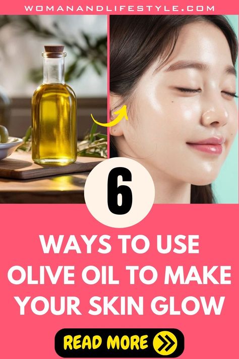 Ways To Use Olive Oil To Make Your Skin Glow Olive Oil Uses For Skin, Olive Oil Benefits Skin, Olive Oil Uses, Olive Oil For Face, Olive Oil Skin Care, Olive Oil Benefits, Homemade Wrinkle Cream, Gentle Facial Cleanser, Face Oils