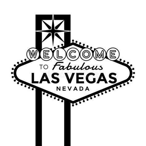 Vegas Sign Drawing, Las Vegas Sign Drawing, Welcome To Las Vegas Sign, La Sign, Sign Drawing, Travel Symbols, Vegas Theme, Las Vegas Sign, Vegas Sign