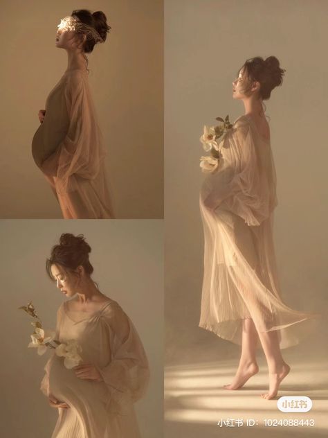 Asian Maternity Photoshoot, Baby Bump Aesthetic, Pregnant Pose Reference, Korean Maternity Shoot, Pregnant Photoshoot Ideas, Ethereal Maternity Shoot, Maternity Photography Poses Couple, Couple Pregnancy Photoshoot, Maternity Photography Poses Pregnancy Pics