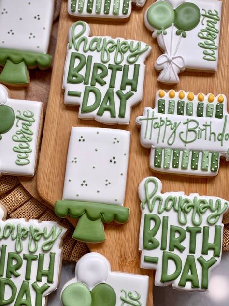 25 Cookies Decorated, Cookies For Dads Birthday, 25th Birthday Cookies For Her, 23 Birthday Cookies, Man Birthday Cookies Decorated, Male Birthday Cookies Decorated, Male Birthday Cookies, Birthday Cookies Men, 25th Birthday Cookies