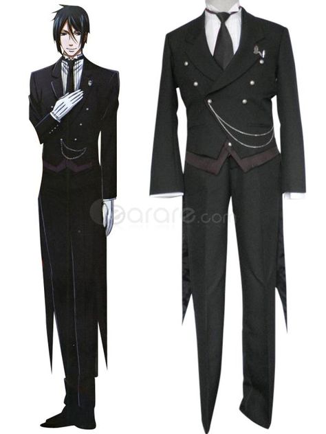 Butler Costume, Sebastian Michaelis Cosplay, Butler Outfit, Black Butler Cosplay, Black Butler Sebastian, Sebastian Michaelis, Black Butler Anime, Black Butler Kuroshitsuji, Ciel Phantomhive