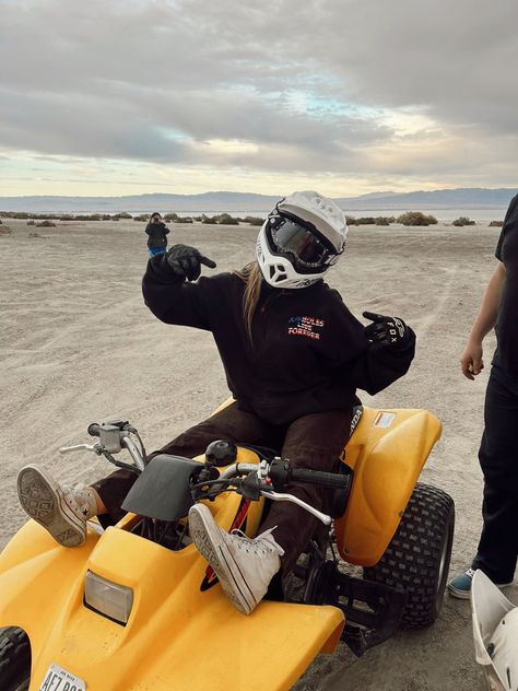 Quad Riding Outfit Woman, Quad Riding Aesthetic, 4wheeler Aesthetic, Four Wheeling Aesthetic, Quading Aesthetic, 4 Wheeler Aesthetic, Quad Biking Aesthetic, Fourwheeling Aesthetic, Buff Unicorn