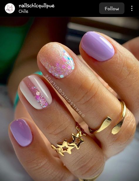 Soring Nails, Summer Nails 2023, Water Color Nails, Purple Nail Designs, Spring 2025, Nails 2023, Funky Nails, Fancy Nails, Chic Nails