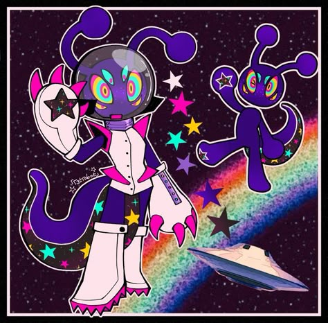 Kawaii Oc Art, Space Alien Character Design, Cute Alien Concept Art, Cute Alien Character, Cute Alien Drawing Character Design, Alien Illustration Character Design, Goofy Drawing, Alien Character, Arte Inspo