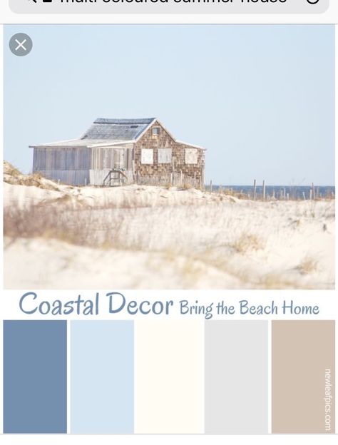 Beach Color Palettes, House Paint Color Combination, Cape Cod Style, Coastal Living Rooms, Coastal Colors, Coastal Bedrooms, Exterior Paint Colors For House, Beach Cottage Decor, Beach Bedroom