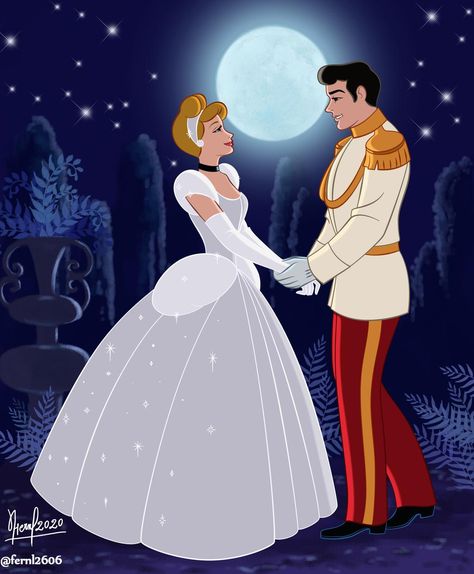 MAGIC NIGHT by FERNL on DeviantArt Walt Disney Cinderella, Disney Romance, Cinderella Prince, Magic Night, Cinderella And Prince Charming, Belle And Beast, Disney Princesses And Princes, Disney Fanart, Disney Princess Cinderella