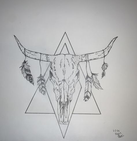 Longhorn Skull Tattoo Women, Mandalla Tattoo, Longhorn Skull Drawing, Wolf Skull Tattoo, Longhorn Skull Tattoo, Bull Skull Tattoo, Longhorn Tattoo, Alex Tattoo, Tattoos Abstract