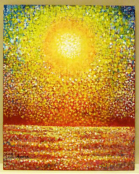 Gold Art Painting, Crayon Art Melted, Crayon Art, Sun Art, Painting Class, Gold Art, Oil Painting Landscape, Art Google, Album Art