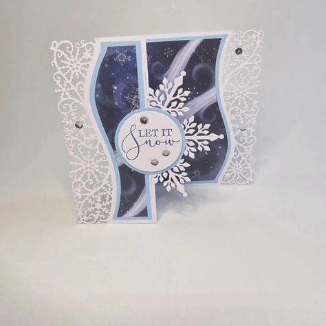 Crafters Companion Winter Sparkle, Crafters Companion Christmas Cards, Homemade Holiday Cards, Crafters Companion Cards, Winter Sparkle, Parchment Cards, Snowflake Cards, Homemade Holiday, Fold Cards