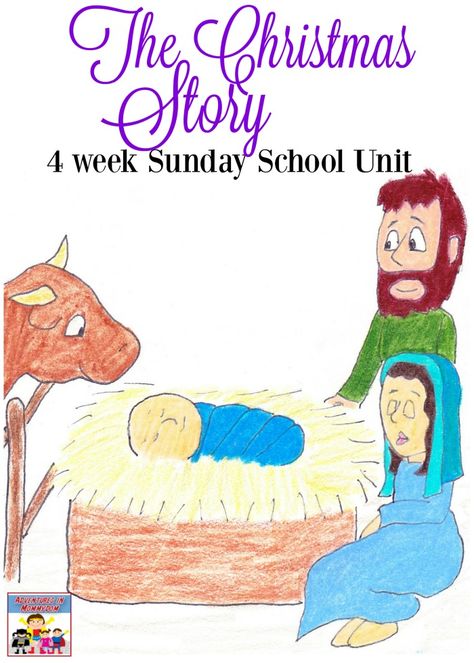 I've been using this Christmas Story Sunday School unit for the past 5 years in my Sunday School and every year it's a huge hit with the kids. Christmas Story Bible, Preschool Sunday School Lessons, Christmas Sunday School Crafts, Christmas Sunday School Lessons, Christmas Lesson Plan, Christmas Stories For Kids, Toddler Sunday School, Christmas Sunday School, Christmas Sunday