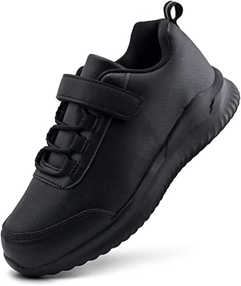 Amazon.com: brooman Kids White School Sneakers Black Uniform Shoes (1,Black) : Clothing, Shoes & Jewelry Shoes Sneakers For School, Cute Black School Shoes, Aesthetic Black Shoes For School, School Black Shoes, School Shoes For Girls Black, School Shoes Black, Uniform Shoes, School Sneakers, Black Uniform