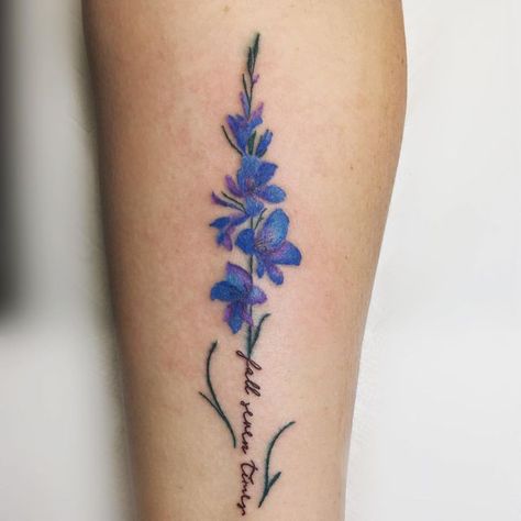 D ^ N ^ on Instagram: "Some glorious gladiolus! • • • #tattoo #tattoos #forearmtattoo #floraltattoo #gladiolustattoo #gladiolus #starbrightink #inkjecta #scripttattoo #yyctattoo #yyctattoos #ladytattooers #ladytattooer #yycartist #favoritetattoo" Gladiolus Bouquet, Gladiolus Flower Tattoos, Gladiolus Tattoo, Gladiolus Flower, Complicated Love, Tattoo Script, Home Tattoo, Flower Tattoo Designs, Soft Purple