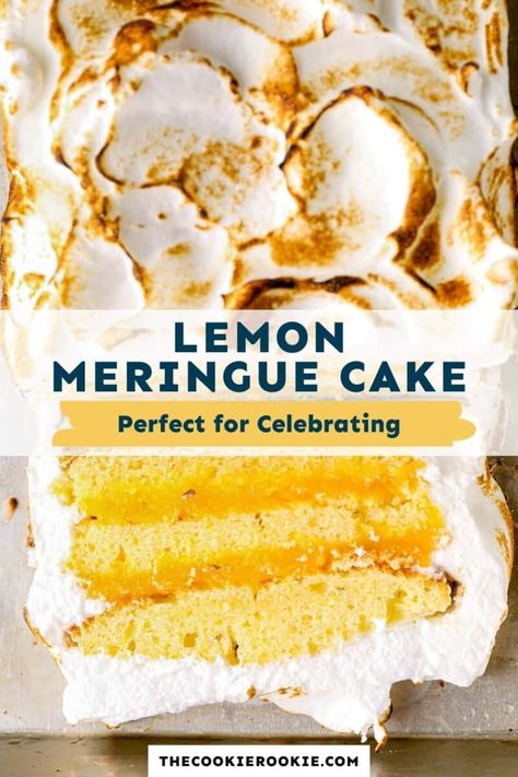 Meringue Cake Recipe, The Cookie Rookie Recipes, Cookie Rookie Recipes, Mothers Day Meals, Lemon Meringue Cake, Classic Carrot Cake, The Cookie Rookie, Meringue Cake, Cookie Rookie