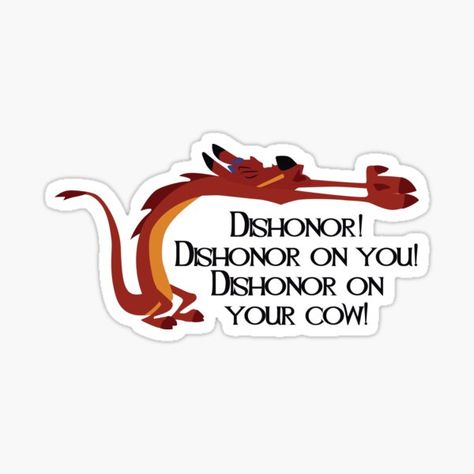 Dishonor On Your Cow, Fierce Tattoo, Cow Tattoo, Disney Stickers, Sublimacion Ideas, Lilo Y Stitch, Cute Laptop Stickers, Disney Sticker, Dishonored